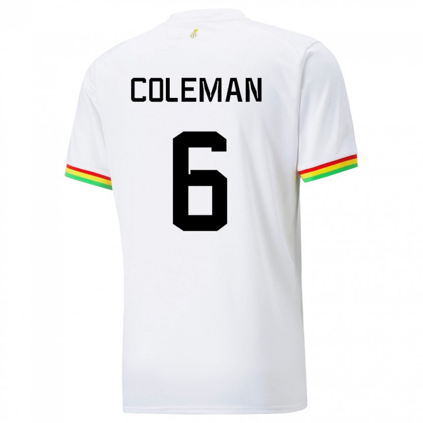 Niño Camiseta Ghana Ellen Coleman #6 Blanco 1ª Equipación 22-24 La Camisa Perú