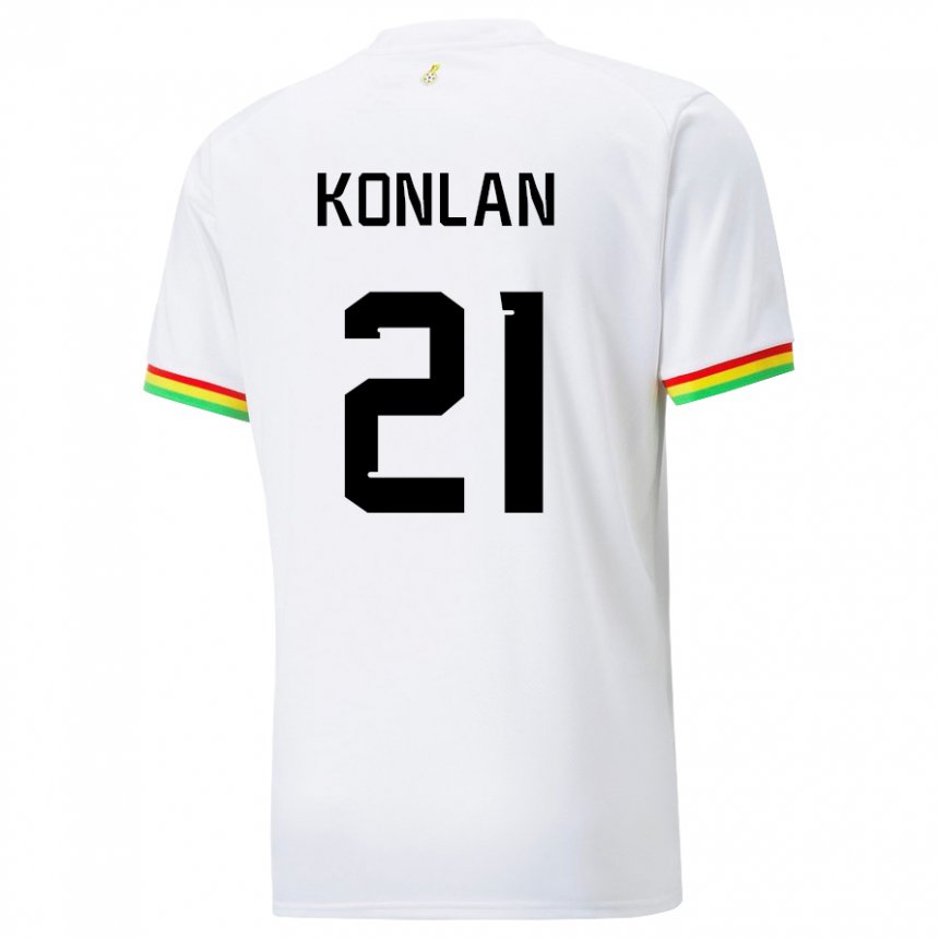 Niño Camiseta Ghana Cynthia Konlan #21 Blanco 1ª Equipación 22-24 La Camisa Perú