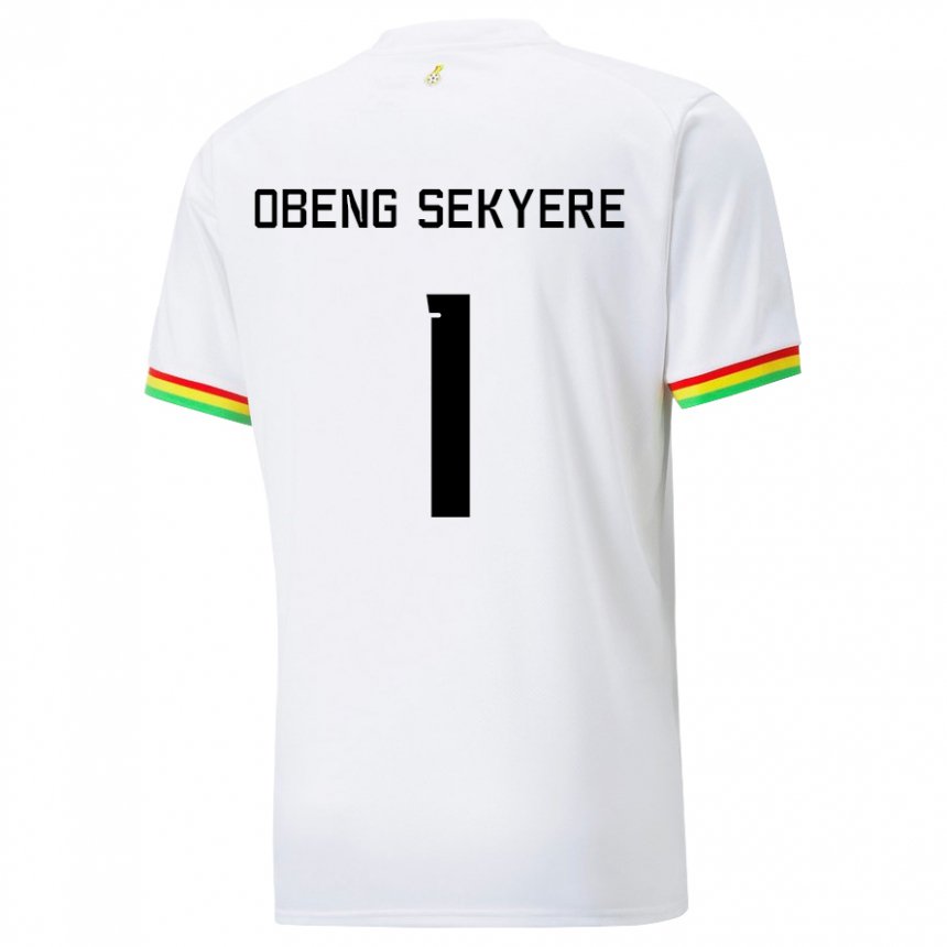 Niño Camiseta Ghana Gregory Obeng Sekyere #1 Blanco 1ª Equipación 22-24 La Camisa Perú