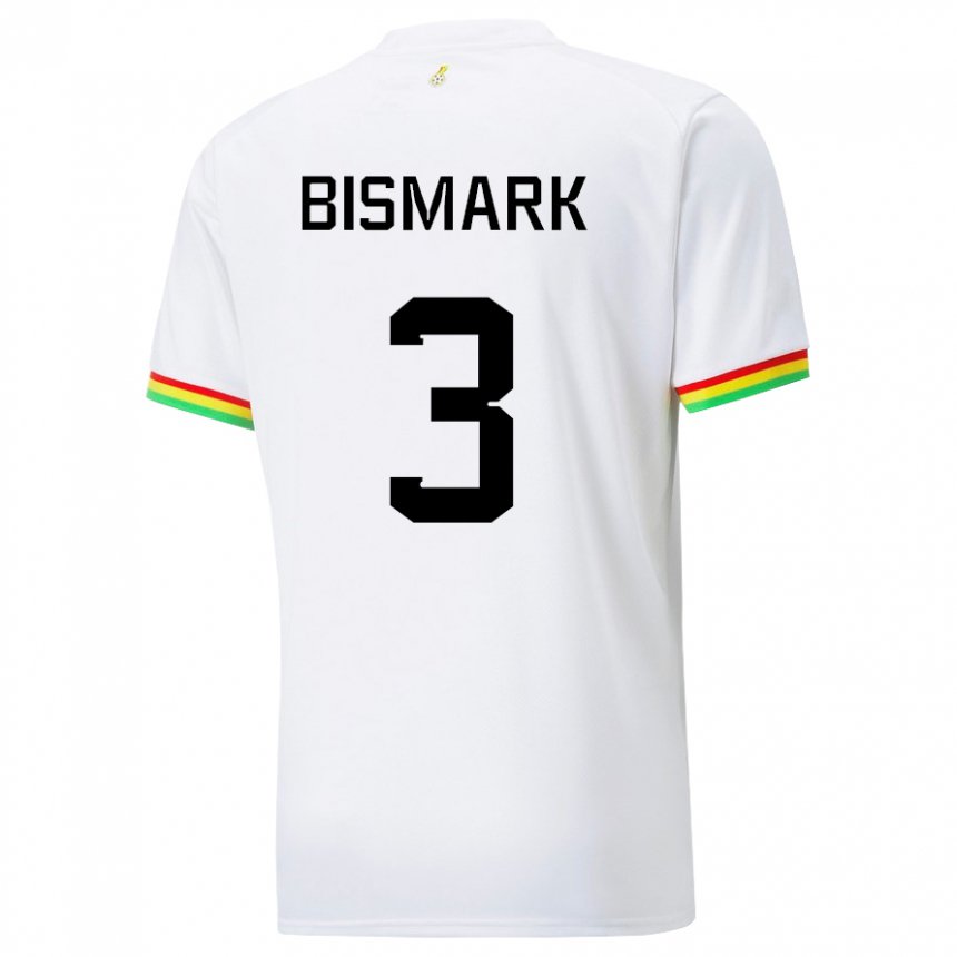 Niño Camiseta Ghana Anim Bismark #3 Blanco 1ª Equipación 22-24 La Camisa Perú