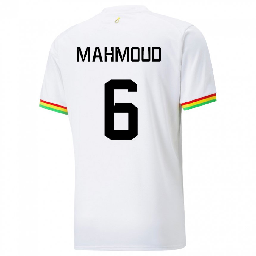 Niño Camiseta Ghana Mohaison Mahmoud #6 Blanco 1ª Equipación 22-24 La Camisa Perú