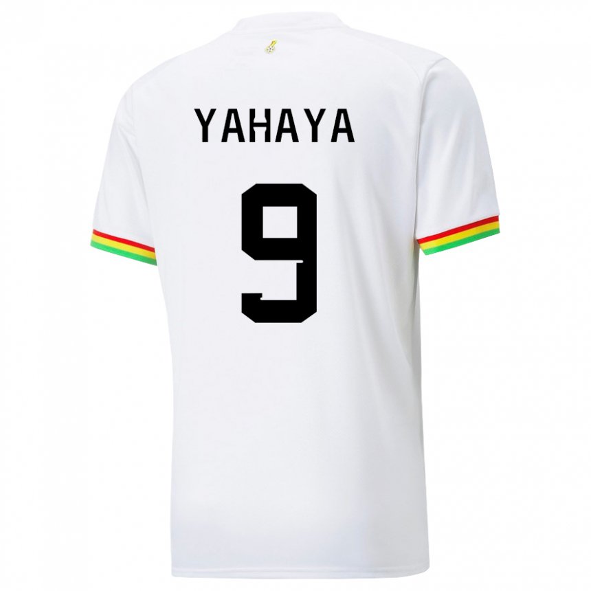 Niño Camiseta Ghana Mohammed Yahaya #9 Blanco 1ª Equipación 22-24 La Camisa Perú