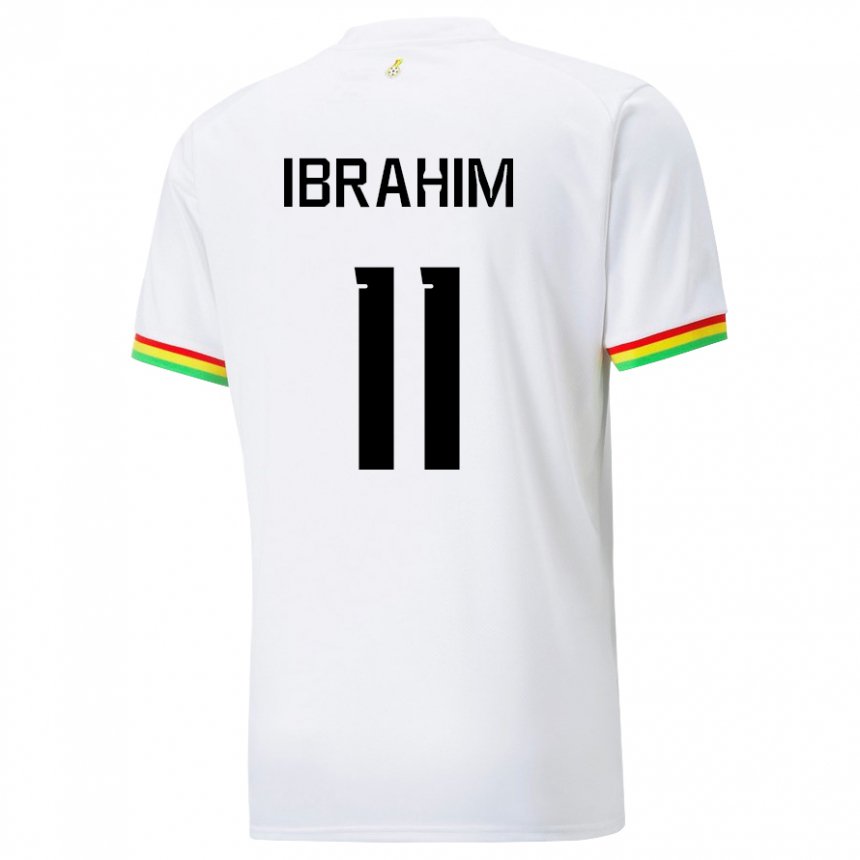 Niño Camiseta Ghana Zubairu Ibrahim #11 Blanco 1ª Equipación 22-24 La Camisa Perú