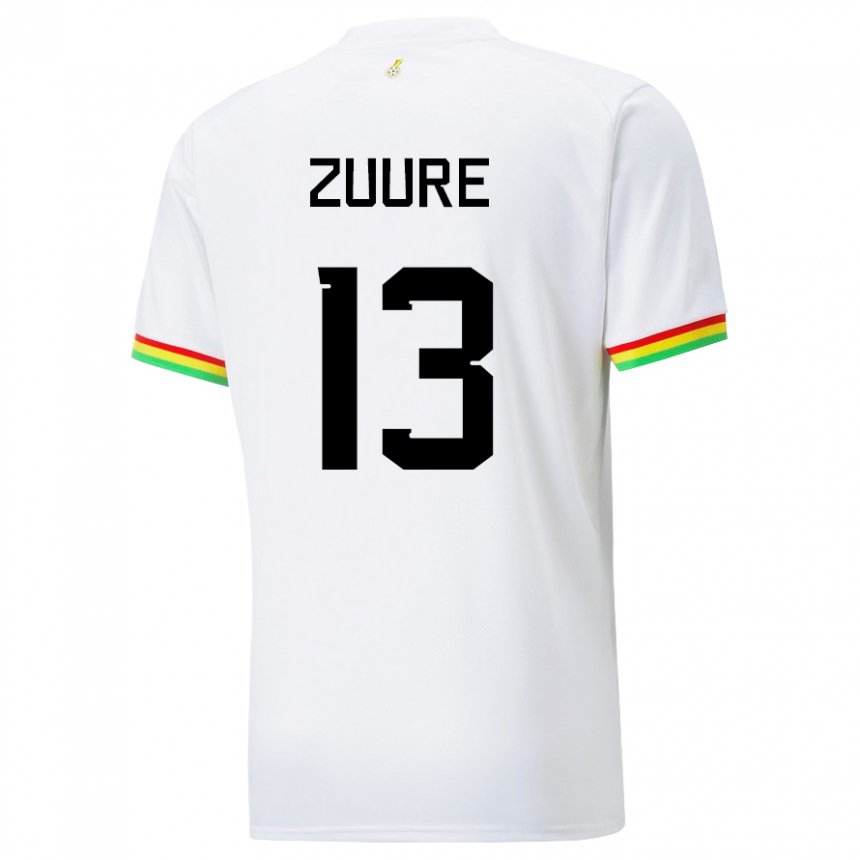 Niño Camiseta Ghana Moses Salifu Bawa Zuure #13 Blanco 1ª Equipación 22-24 La Camisa Perú