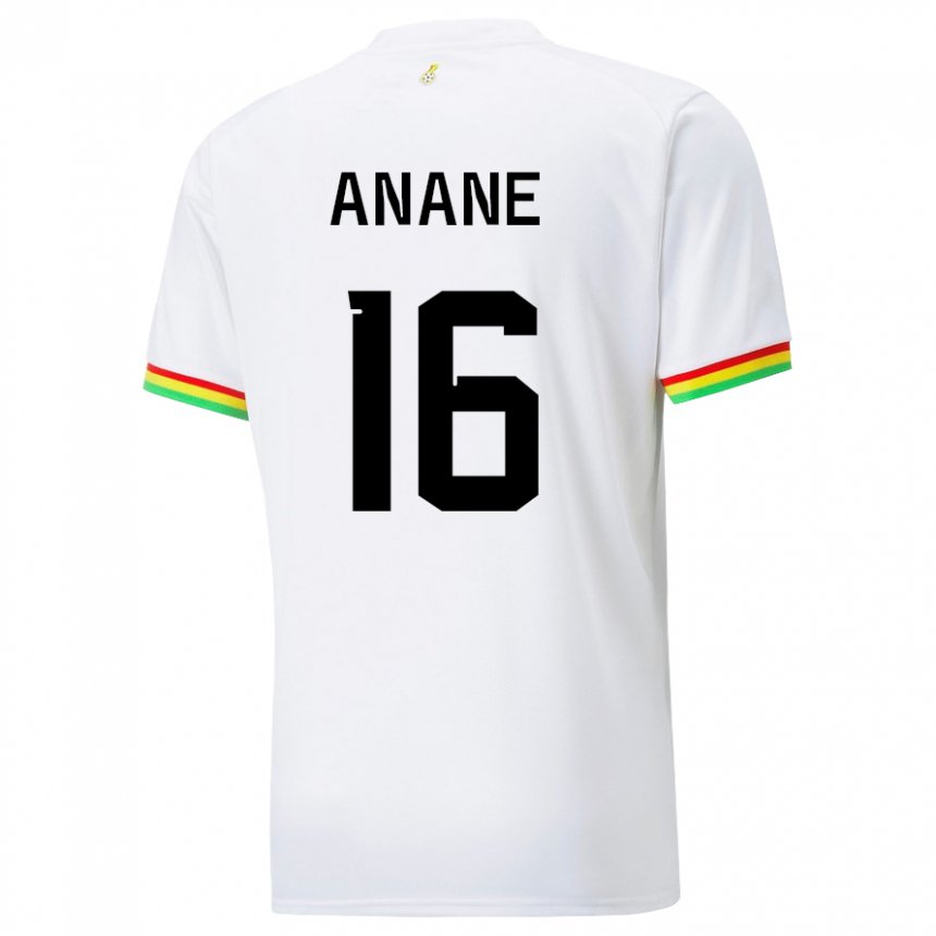 Niño Camiseta Ghana Vincent Anane #16 Blanco 1ª Equipación 22-24 La Camisa Perú