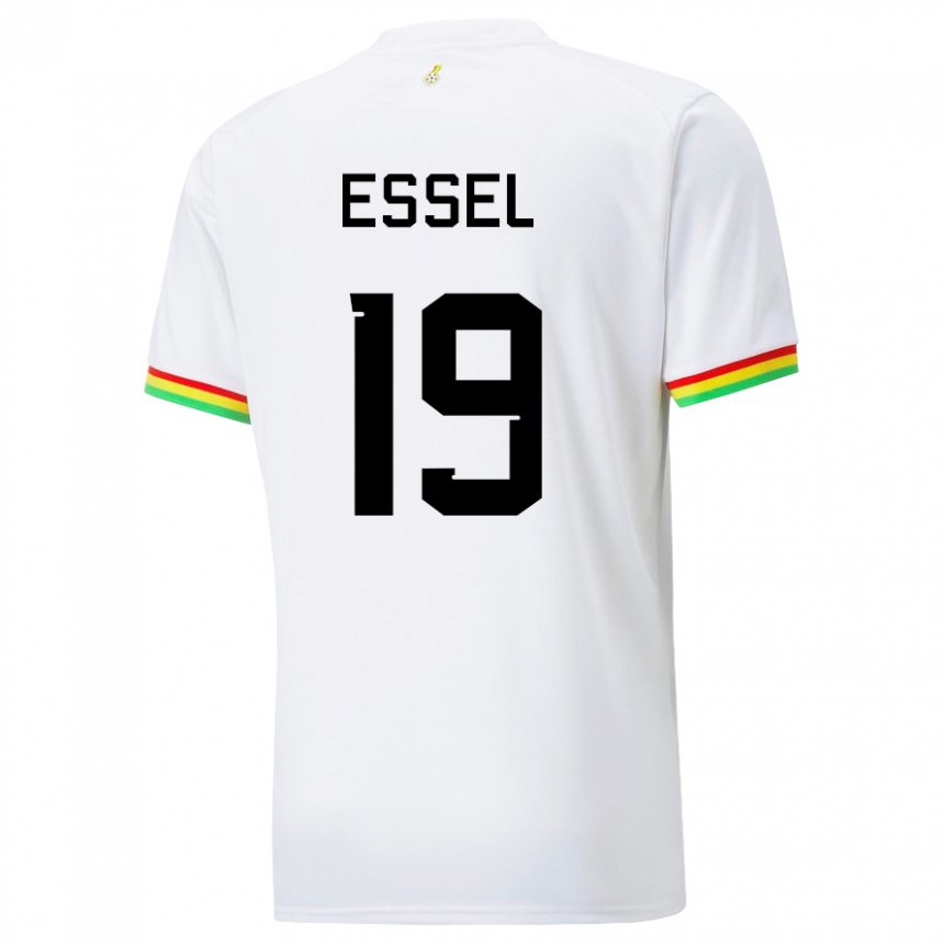 Niño Camiseta Ghana Aaron Essel #19 Blanco 1ª Equipación 22-24 La Camisa Perú