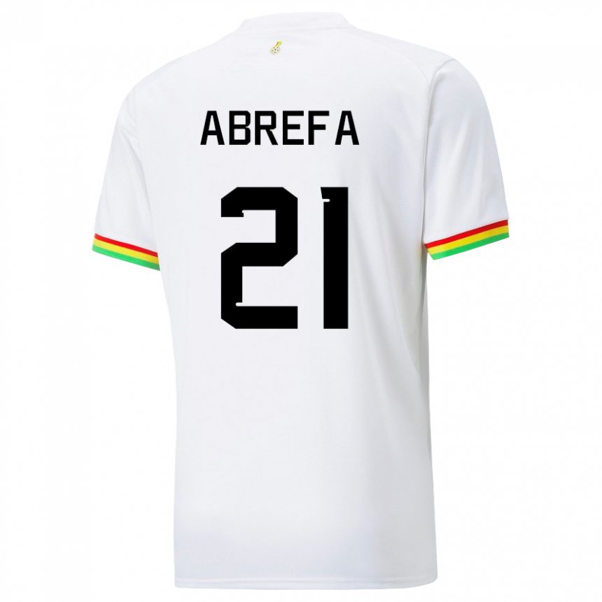 Niño Camiseta Ghana Kelvin Abrefa #21 Blanco 1ª Equipación 22-24 La Camisa Perú