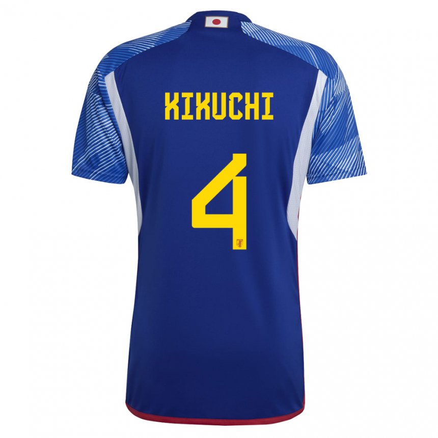 Niño Camiseta Japón Shuta Kikuchi #4 Azul Real 1ª Equipación 22-24 La Camisa Perú