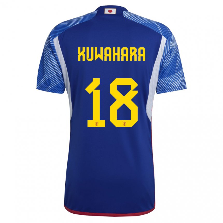 Niño Camiseta Japón Rikuto Kuwahara #18 Azul Real 1ª Equipación 22-24 La Camisa Perú