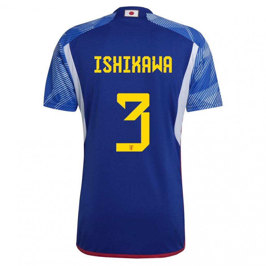 Niño Camiseta Japón Seita Ishikawa #3 Azul Real 1ª Equipación 22-24 La Camisa Perú