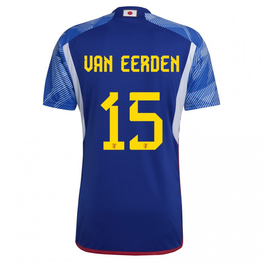 Niño Camiseta Japón Shawn Van Eerden #15 Azul Real 1ª Equipación 22-24 La Camisa Perú