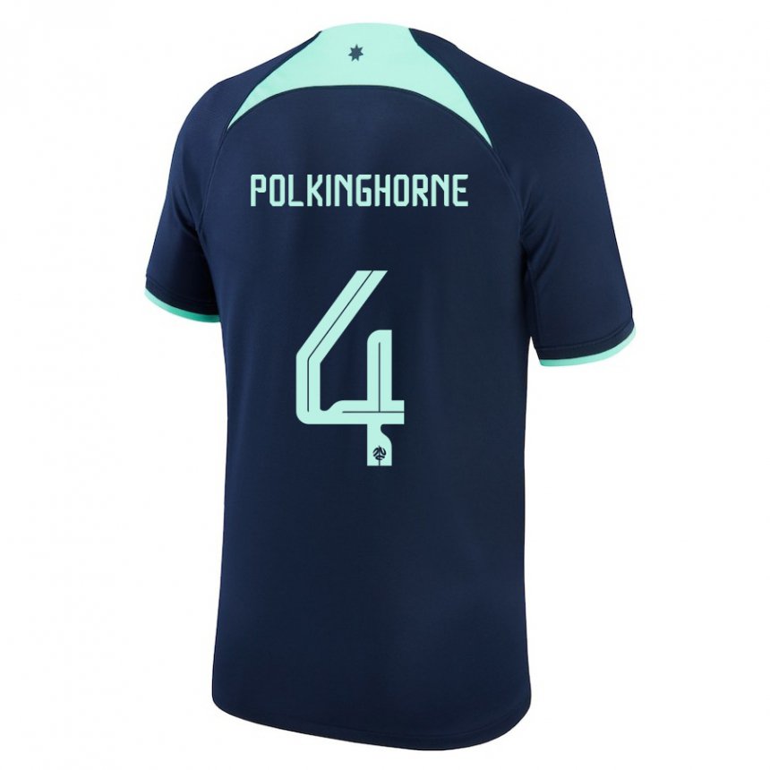 Niño Camiseta Australia Clare Polkinghorne #4 Azul Oscuro 2ª Equipación 22-24 La Camisa Perú