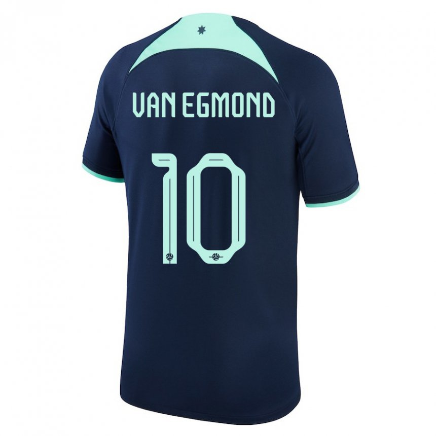 Niño Camiseta Australia Emily Van Egmond #10 Azul Oscuro 2ª Equipación 22-24 La Camisa Perú