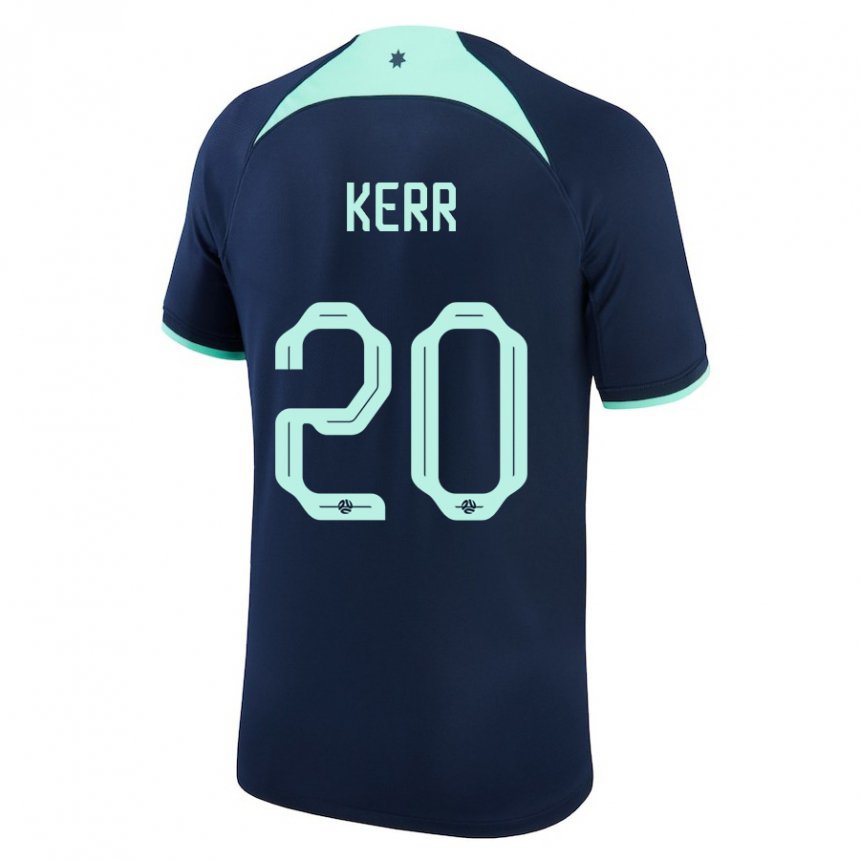 Niño Camiseta Australia Sam Kerr #20 Azul Oscuro 2ª Equipación 22-24 La Camisa Perú