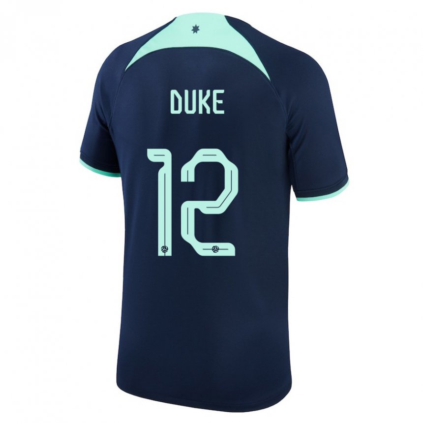 Niño Camiseta Australia Mitch Duke #12 Azul Oscuro 2ª Equipación 22-24 La Camisa Perú