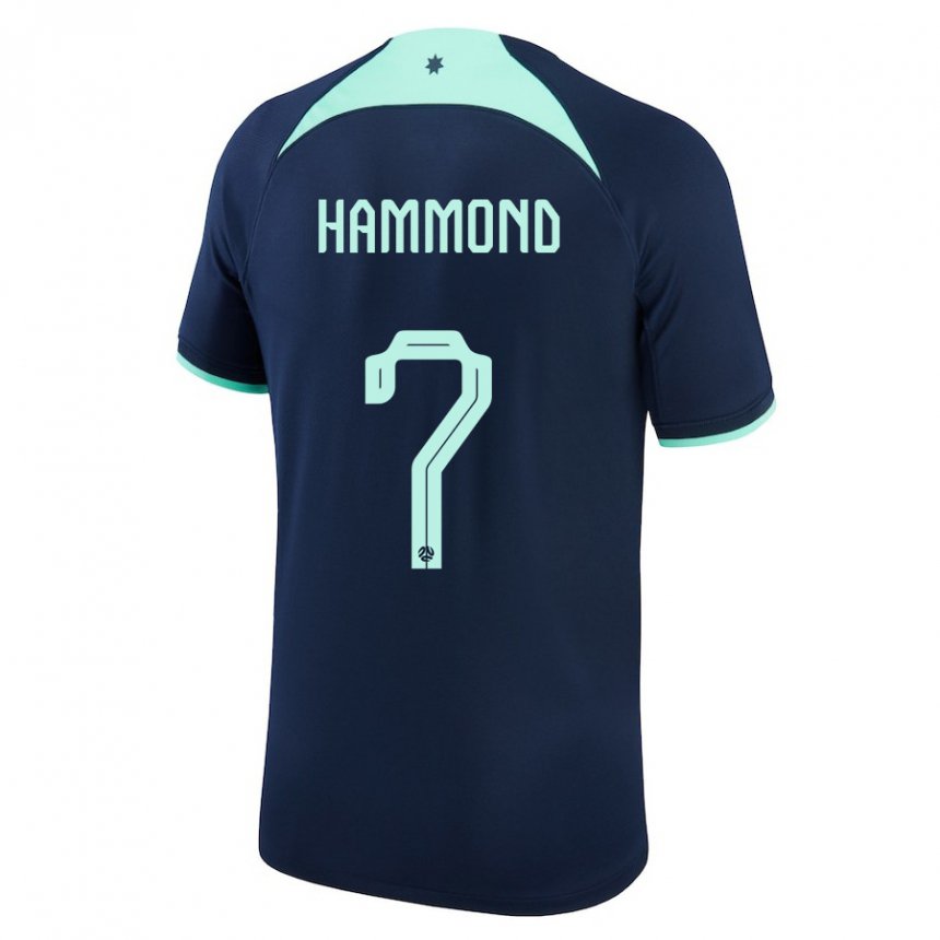 Niño Camiseta Australia Tristan Hammond #7 Azul Oscuro 2ª Equipación 22-24 La Camisa Perú