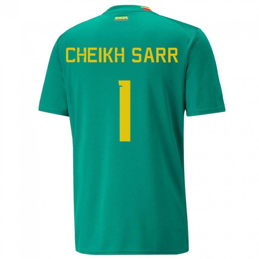 Niño Camiseta Senegal Cheikh Sarr #1 Verde 2ª Equipación 22-24 La Camisa Perú