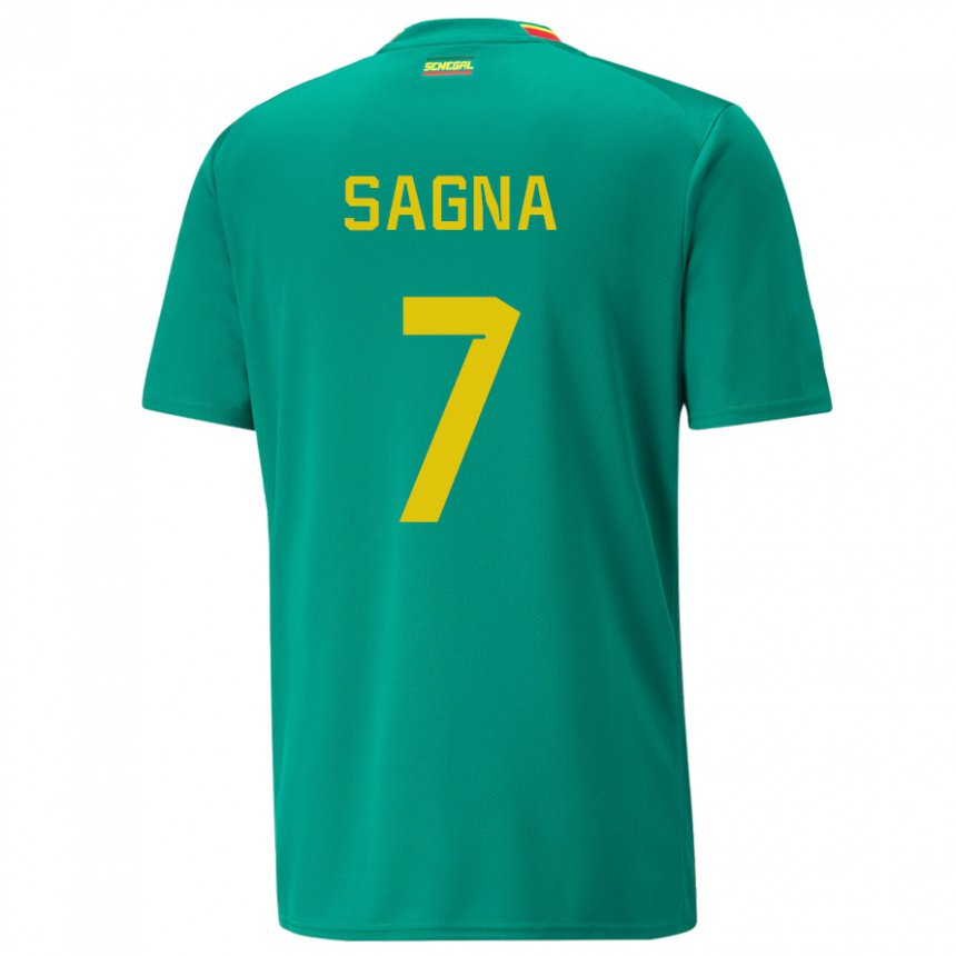 Niño Camiseta Senegal Amadou Sagna #7 Verde 2ª Equipación 22-24 La Camisa Perú