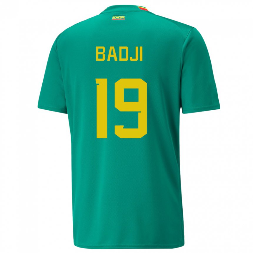 Niño Camiseta Senegal Youssouph Badji #19 Verde 2ª Equipación 22-24 La Camisa Perú