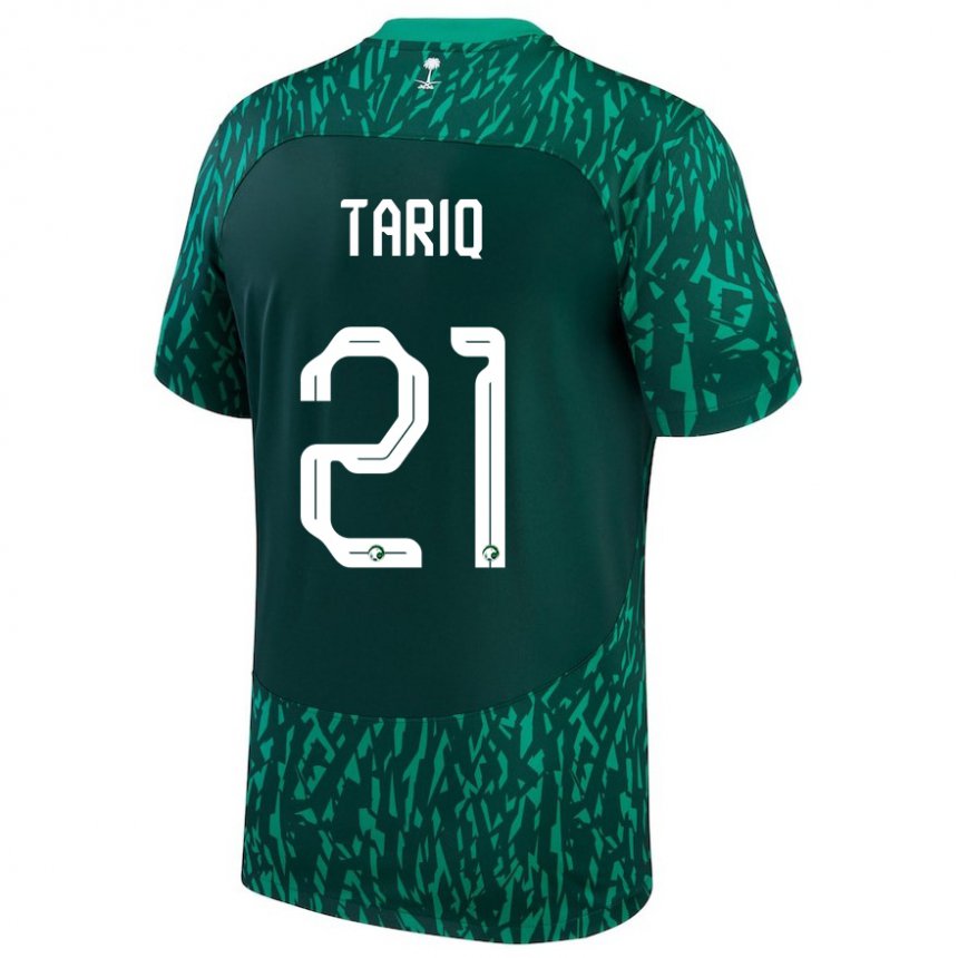 Niño Camiseta Arabia Saudita Juri Tariq #21 Verde Oscuro 2ª Equipación 22-24 La Camisa Perú