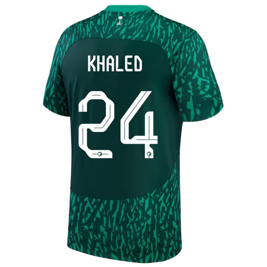 Niño Camiseta Arabia Saudita Atheer Khaled #24 Verde Oscuro 2ª Equipación 22-24 La Camisa Perú