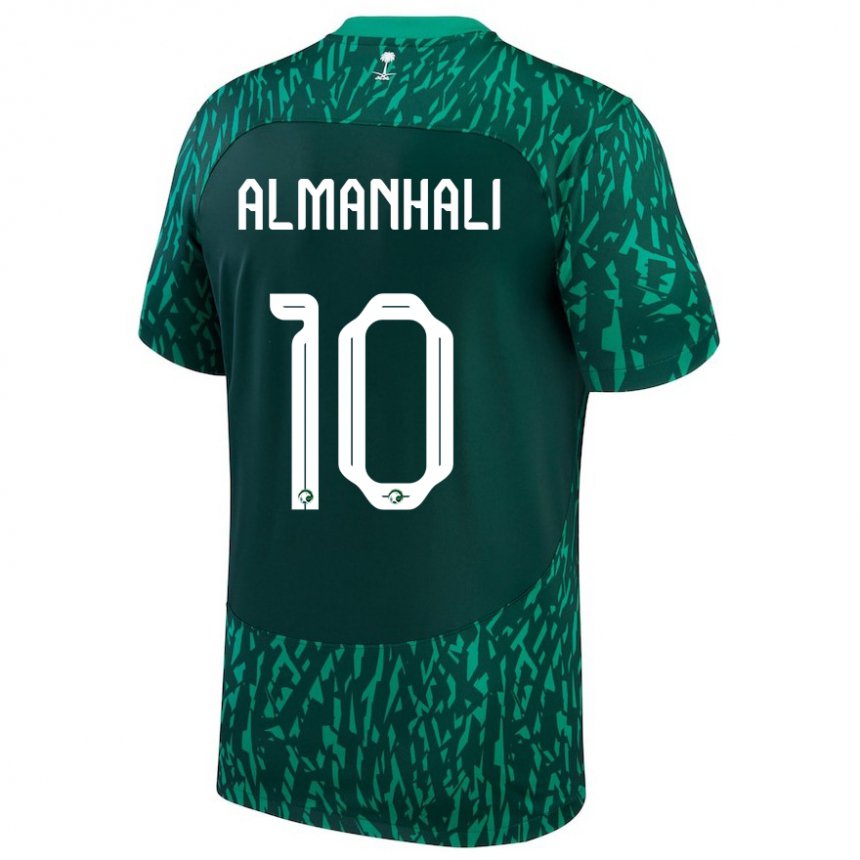 Niño Camiseta Arabia Saudita Suwailem Almanhali #10 Verde Oscuro 2ª Equipación 22-24 La Camisa Perú