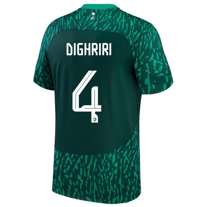 Niño Camiseta Arabia Saudita Khalid Dighriri #4 Verde Oscuro 2ª Equipación 22-24 La Camisa Perú