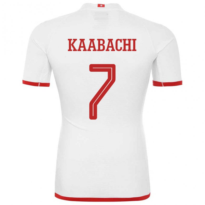 Niño Camiseta Túnez Ella Kaabachi #7 Blanco 2ª Equipación 22-24 La Camisa Perú