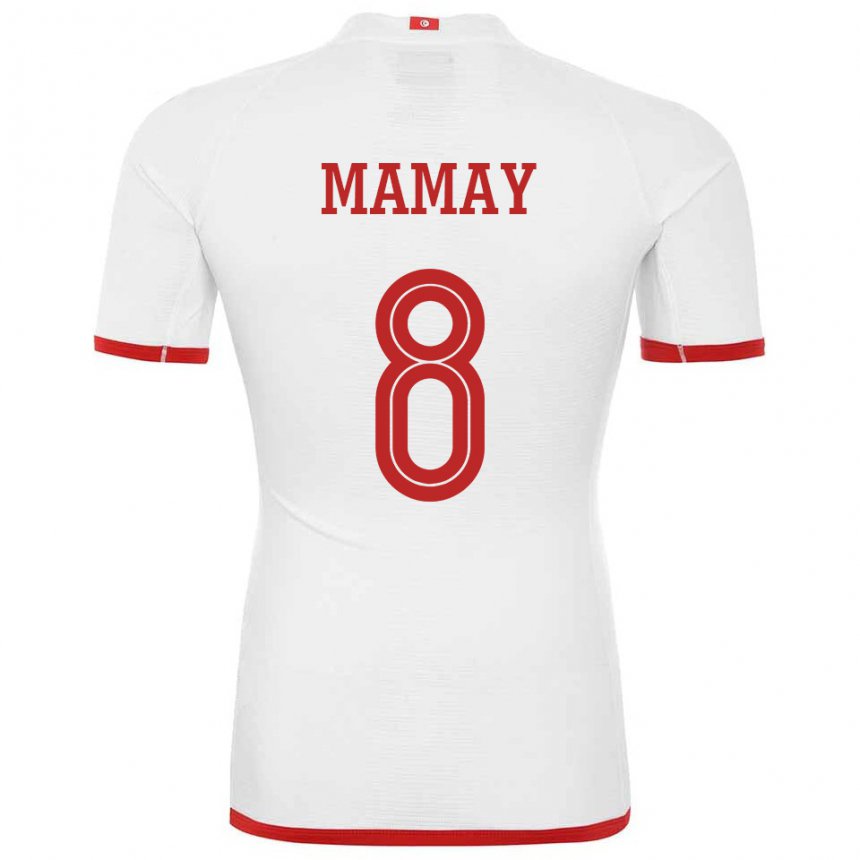 Niño Camiseta Túnez Sabrine Mamay #8 Blanco 2ª Equipación 22-24 La Camisa Perú