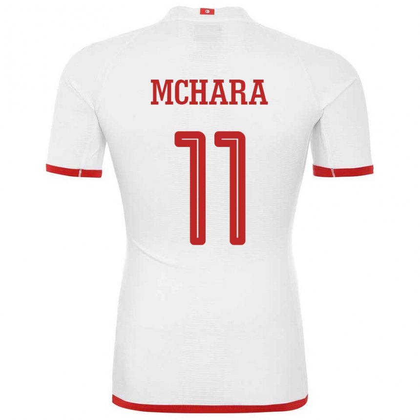 Niño Camiseta Túnez Imen Mchara #11 Blanco 2ª Equipación 22-24 La Camisa Perú