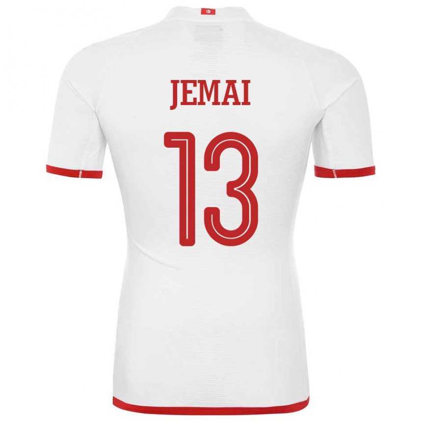 Niño Camiseta Túnez Yasmine Jemai #13 Blanco 2ª Equipación 22-24 La Camisa Perú