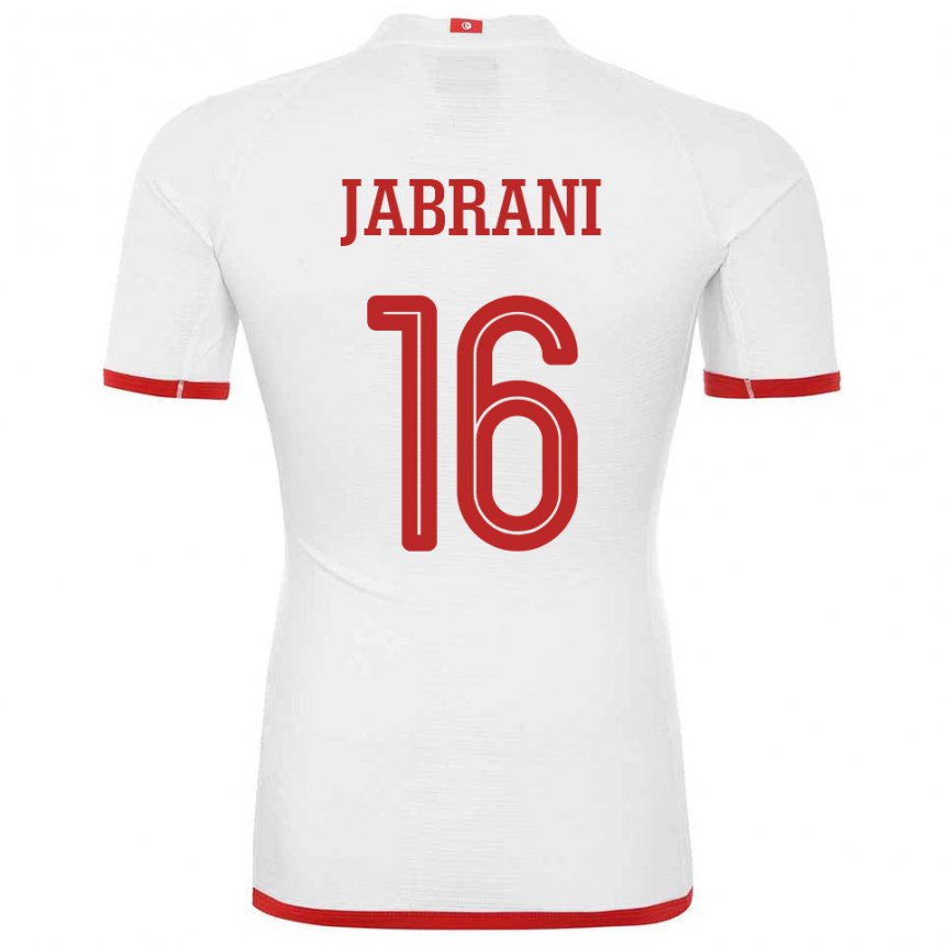 Niño Camiseta Túnez Soulaima Jabrani #16 Blanco 2ª Equipación 22-24 La Camisa Perú