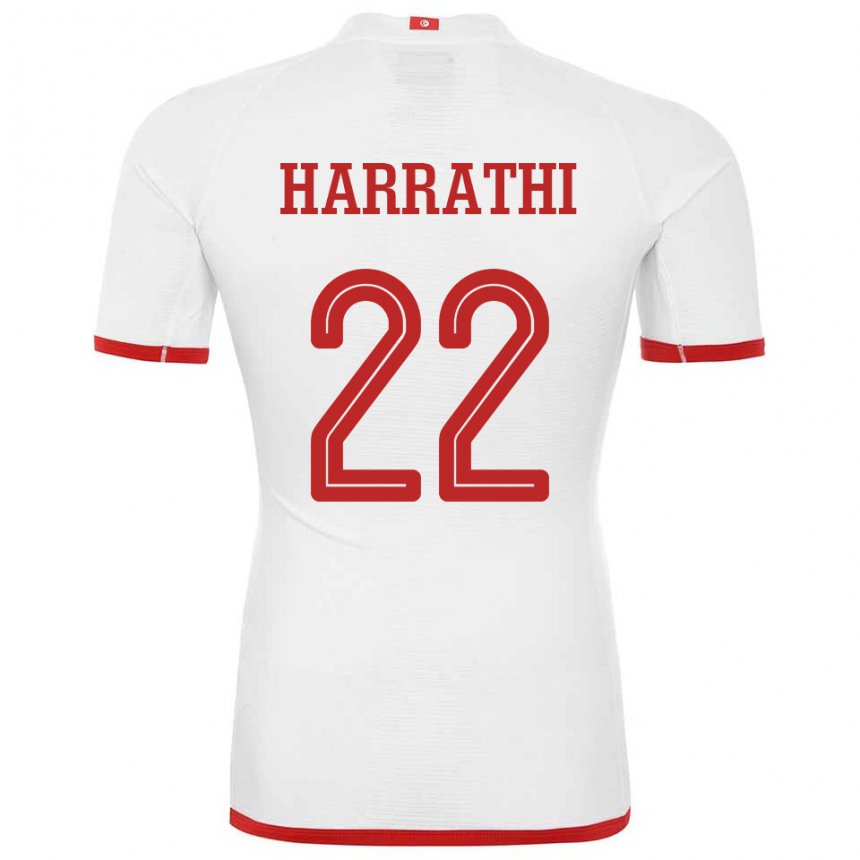 Niño Camiseta Túnez Najla Harrathi #22 Blanco 2ª Equipación 22-24 La Camisa Perú