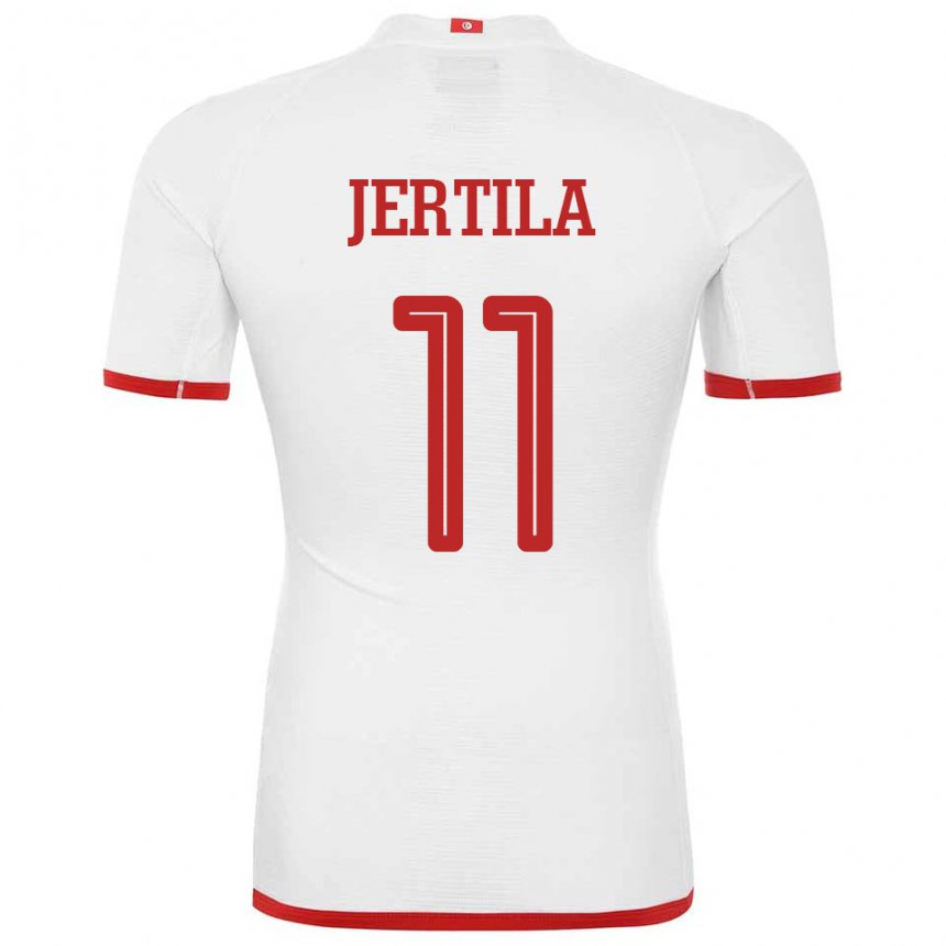 Niño Camiseta Túnez Hedi Jertila #11 Blanco 2ª Equipación 22-24 La Camisa Perú