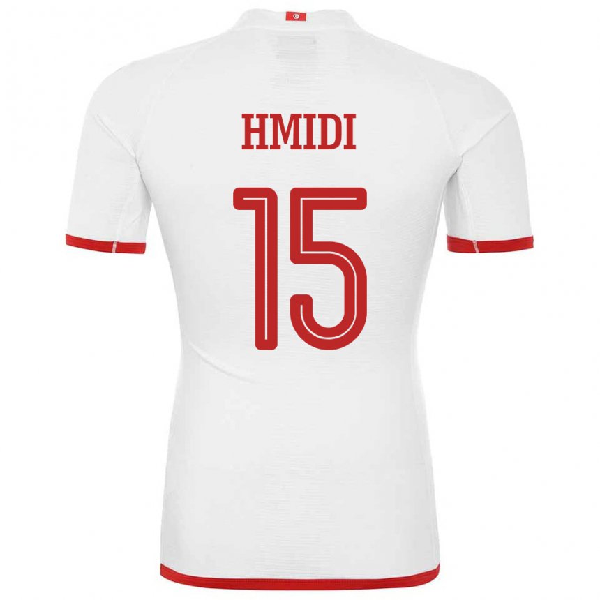 Niño Camiseta Túnez Makolm Hmidi #15 Blanco 2ª Equipación 22-24 La Camisa Perú