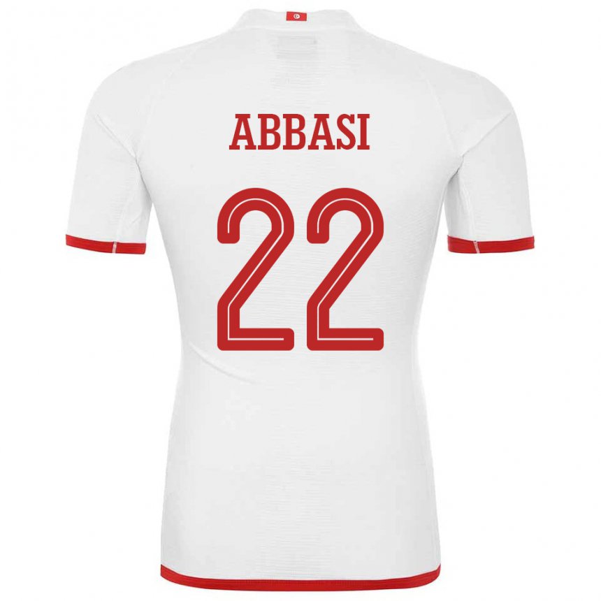 Niño Camiseta Túnez Bechir Abbasi #22 Blanco 2ª Equipación 22-24 La Camisa Perú