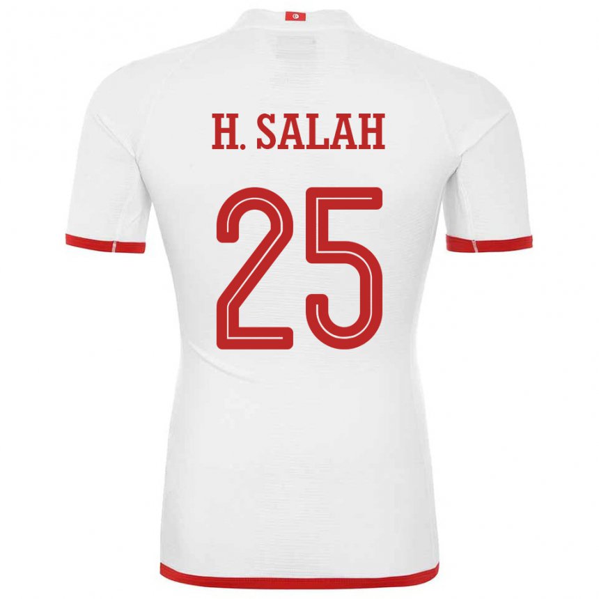 Niño Camiseta Túnez Heni Ben Salah #25 Blanco 2ª Equipación 22-24 La Camisa Perú