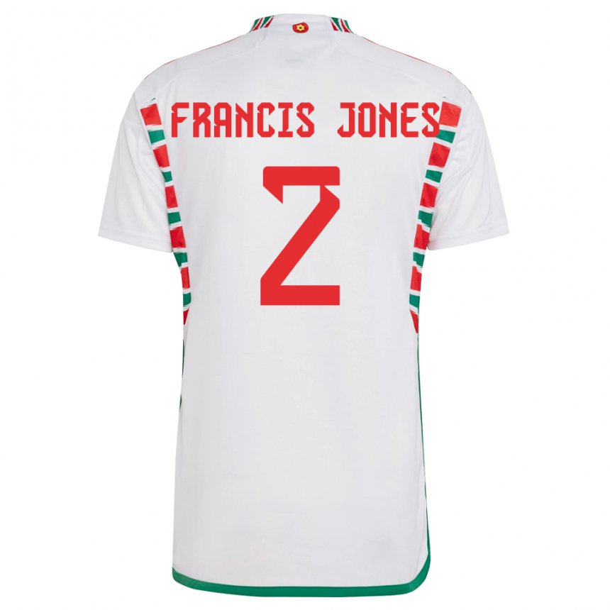 Niño Camiseta Gales Maria Francis Jones #2 Blanco 2ª Equipación 22-24 La Camisa Perú