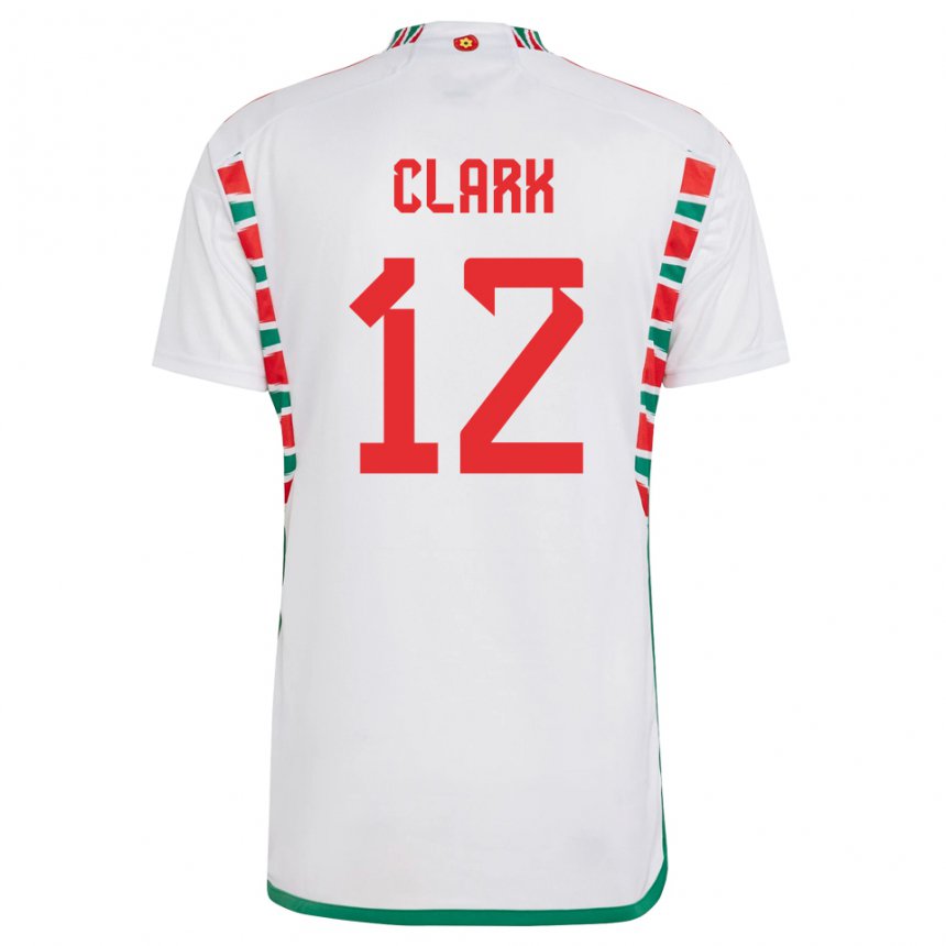 Niño Camiseta Gales Olivia Clark #12 Blanco 2ª Equipación 22-24 La Camisa Perú