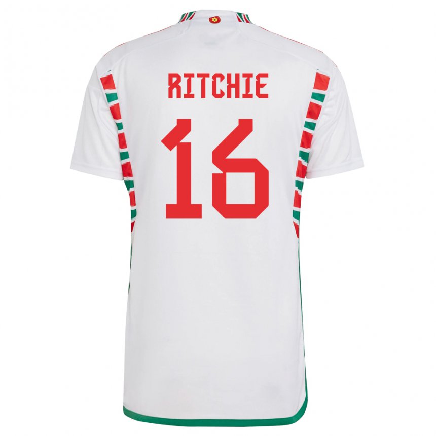 Niño Camiseta Gales Amelia Ritchie #16 Blanco 2ª Equipación 22-24 La Camisa Perú