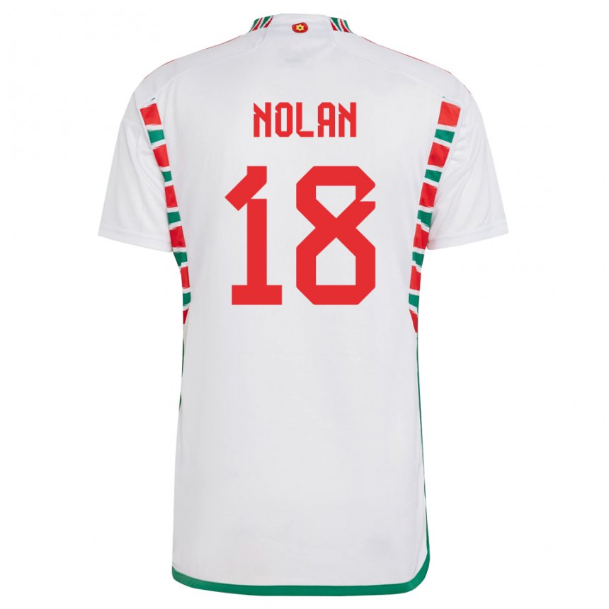 Niño Camiseta Gales Kylie Nolan #18 Blanco 2ª Equipación 22-24 La Camisa Perú