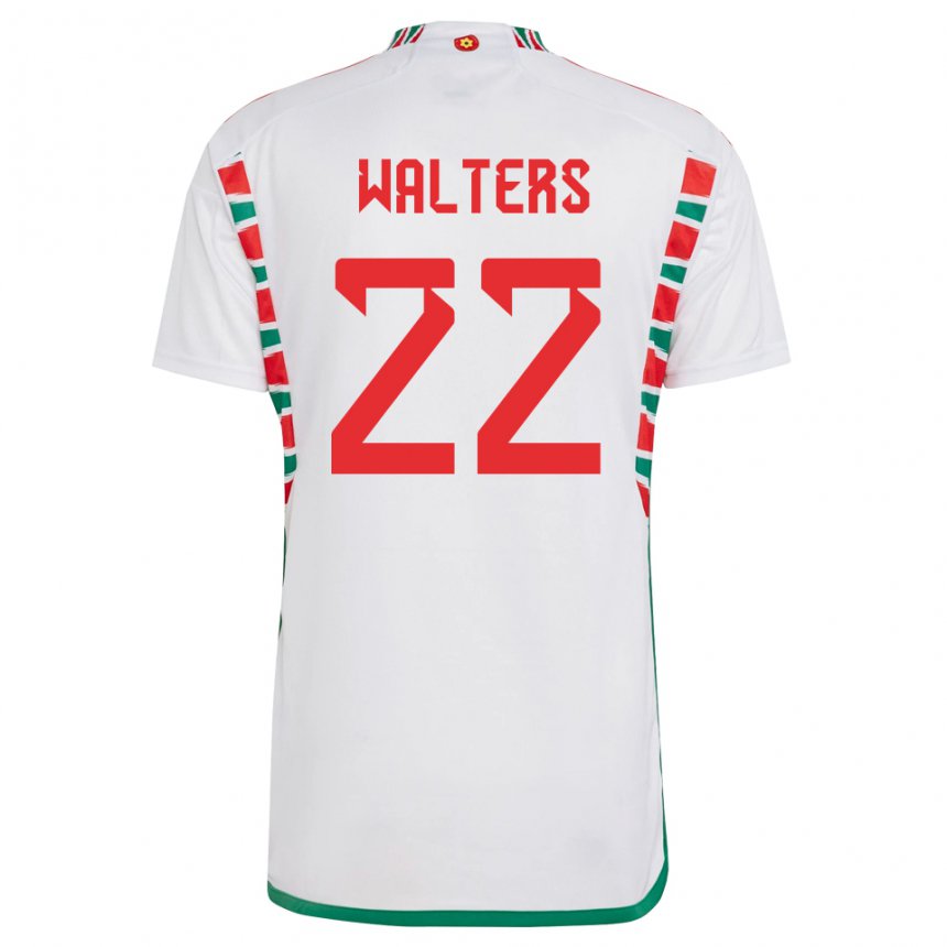 Niño Camiseta Gales Georgia Walters #22 Blanco 2ª Equipación 22-24 La Camisa Perú