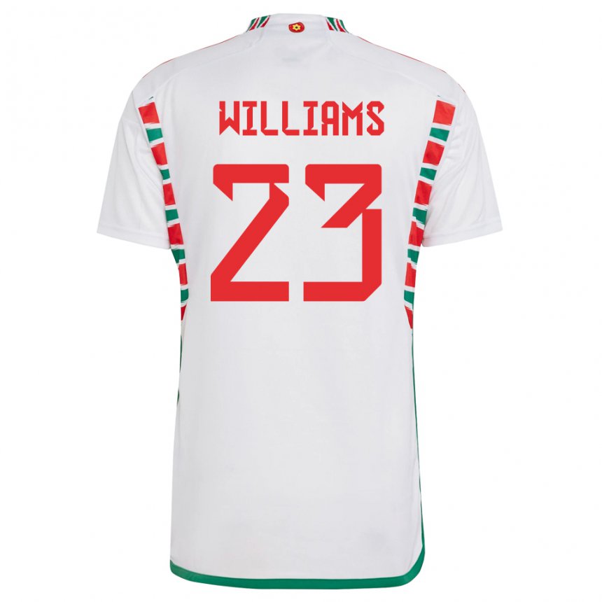 Niño Camiseta Gales Chloe Williams #23 Blanco 2ª Equipación 22-24 La Camisa Perú