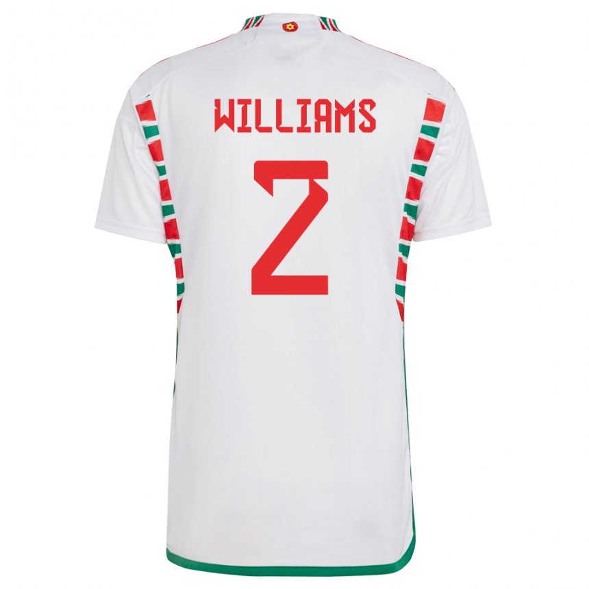 Niño Camiseta Gales Morgan Williams #2 Blanco 2ª Equipación 22-24 La Camisa Perú