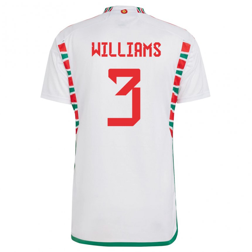 Niño Camiseta Gales Zac Williams #3 Blanco 2ª Equipación 22-24 La Camisa Perú