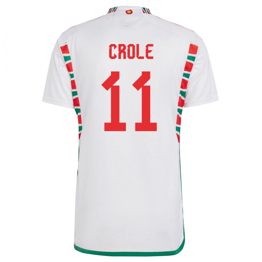 Niño Camiseta Gales James Crole #11 Blanco 2ª Equipación 22-24 La Camisa Perú