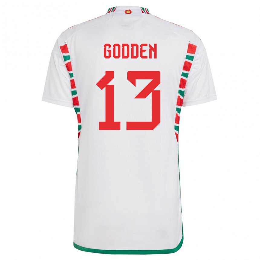 Niño Camiseta Gales Scott Godden #13 Blanco 2ª Equipación 22-24 La Camisa Perú