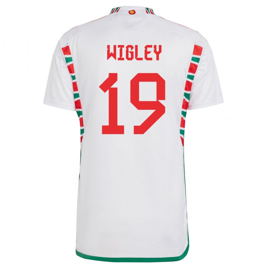 Niño Camiseta Gales Morgan Wigley #19 Blanco 2ª Equipación 22-24 La Camisa Perú