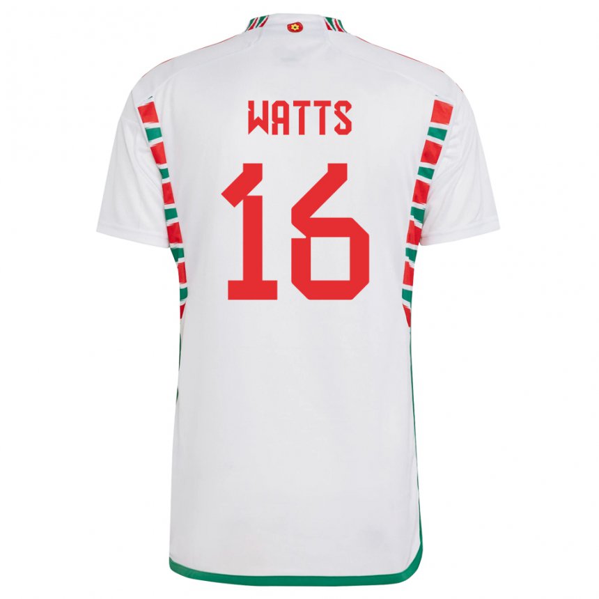 Niño Camiseta Gales Daniel Watts #16 Blanco 2ª Equipación 22-24 La Camisa Perú