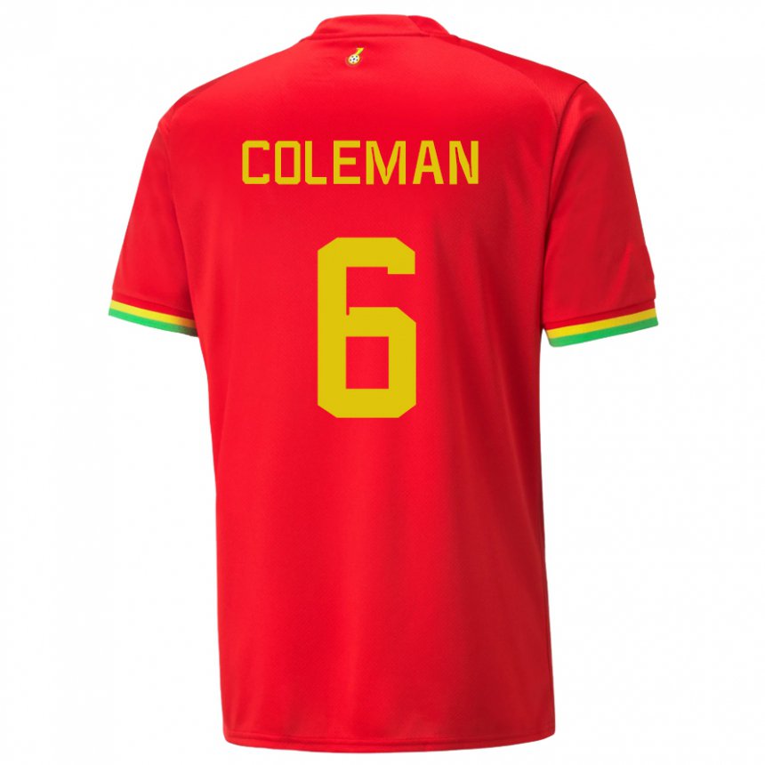 Niño Camiseta Ghana Ellen Coleman #6 Rojo 2ª Equipación 22-24 La Camisa Perú